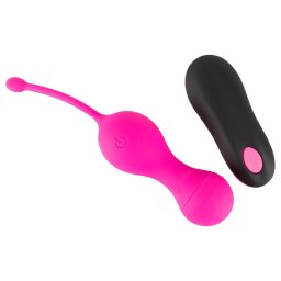 SMILE Love Balls - hordható akkus, rádiós vibrációs tojás (pink)