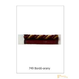 (10 szín) Csavart dekor zsinór. Füles zsinór fazon 9764/749 Bordó-arany