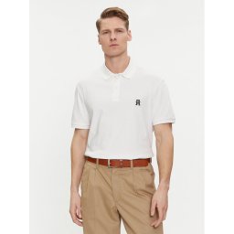 Tommy Hilfiger Pólóing Interlock MW0MW34783 Fehér Regular Fit