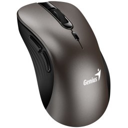 Genius Ergo 8100S egér, vezeték nélküli, ergonomikus, optikai, 1600DPI, 6 gomb, USB, titán, titánium