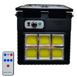 W783-6 Napelemes mozgásérzékelős hordozható COB LED reflektor - 60W + távirányító