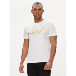 Versace Jeans Couture Póló 76GAHT00 Fehér Regular Fit