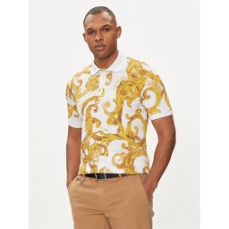 Versace Jeans Couture Pólóing 76GAG6S0 Fehér Regular Fit