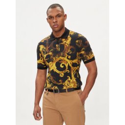 Versace Jeans Couture Pólóing 76GAG6S0 Fekete Regular Fit