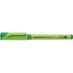 SCHNEIDER Tűfilc, 0,4 mm, cserélhető betétes, SCHNEIDER "Topliner 911", zöld