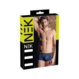 NEK - fekete fűzős-necc betétes férfi boxer (kék)