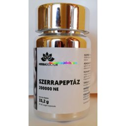 Szerrapeptáz enzim 200000 NE, Inulinnal 60 db kapszula, vegán - HerbaDoctor
