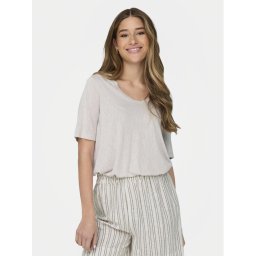 ONLY Póló Elise 15257390 Ekru Regular Fit