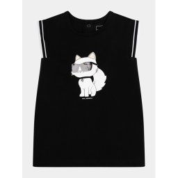 Karl Lagerfeld Kids Hétköznapi ruha Z30118 M Fekete Regular Fit