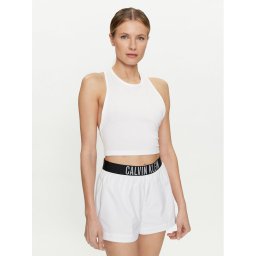 Calvin Klein Swimwear Felső KW0KW02481 Fehér Slim Fit
