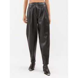 Hugo Műbőr nadrág Hesizila-1 50498412 Fekete Baggy Fit