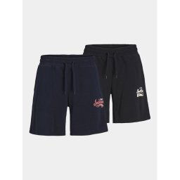 Jack&Jones 2db-os sport rövidnadrág szett Logo 12257015 Sötétkék Comfort Fit