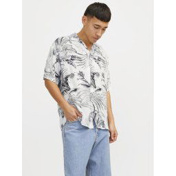 Jack&Jones Ing Monochrome Resort 12249210 Fehér Relaxed Fit