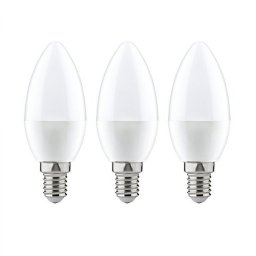 Optonica E14 C37 LED izzó 6W 480lm 2700K meleg fehér 180° 3db/csomag 1421