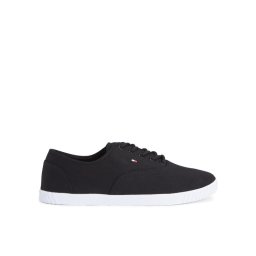 Tommy Hilfiger Teniszcipő Canvas Lace Up Sneaker FW0FW07805 Fekete