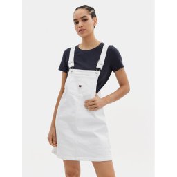 Tommy Jeans Farmer ruha Pinafore DW0DW17680 Fehér Regular Fit