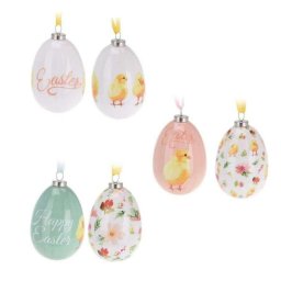 Húsvéti tojás fényes mintás 6cm 2db-os