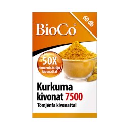 BioCo Kurkuma kivonat 7500 Tömjénfa kivonattal kapszula 60x