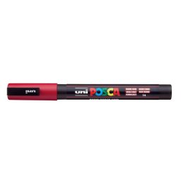 UNI Dekormarker, 0,9-1,3 mm, UNI "Posca PC-3M", sötétpiros