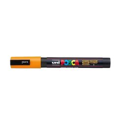 UNI Dekormarker, 0,9-1,3 mm, UNI "Posca PC-3M", ragyogó sárga