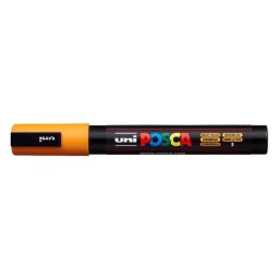UNI Dekormarker, 1,8-2,5 mm, UNI "Posca PC-5M", ragyogó sárga