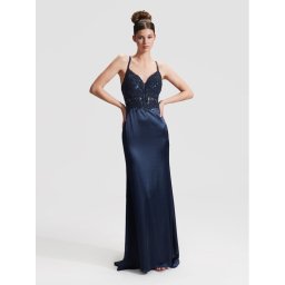Hey Kyla Estélyi ruha 5AG030HK Sötétkék Slim Fit