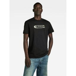 G-Star Raw Póló Distressed D24365-336 Fekete Regular Fit