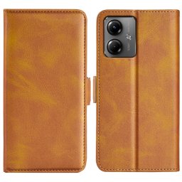 SIDE Wallet tok Motorola Moto G14 világosbarna