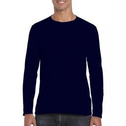 Gildan softstyle, GI64400, hosszú ujjú pamut póló, Navy-XL