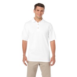 Galléros póló, Gildan GI8800, jersey kötésű dryblend, White-3XL