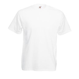 Fruit of the Loom F02 kereknyakú, rövid ujjú póló VALUEWEIGHT T, White - M