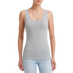 Női ujjatlan póló, sztreccs trikó, Anvil ANL2420, Heather Grey-S