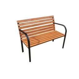 Rojaplast fenyőfából készült, fém szerkezetű kerti pad, 122 cm