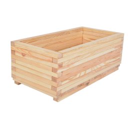 Rojaplast fenyőfából készült téglalap alakú rusztikus virágtartó láda - 80 cm