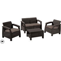 Keter Corfu polyrattan kerti bútor garnitúra - barna