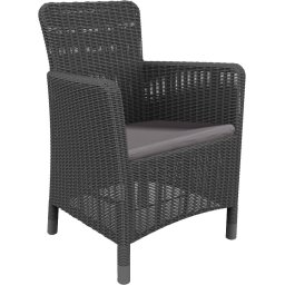 Keter Trenton Dining polyrattan kerti szék - grafit