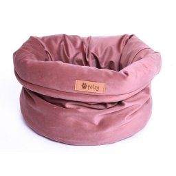 Petsy Royal basket kutya, macska bársonyos poliészter fekhely - pink - ? 40 cm