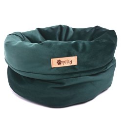 Petsy Royal basket kutya, macska bársonyos poliészter fekhely - zöld - ? 40 cm