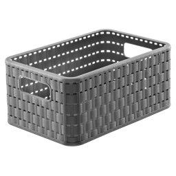 Rotho Country műanyag tároló doboz, A5/6L, antracit