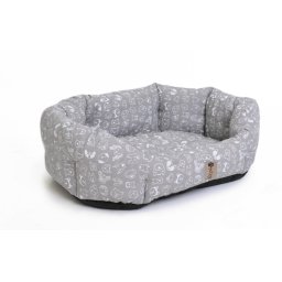 Petsy Max pamut kutyafekhely 50 cm, szürke/fehér mintás