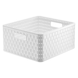 Rotho Country műanyag tároló doboz, 14 L, fehér