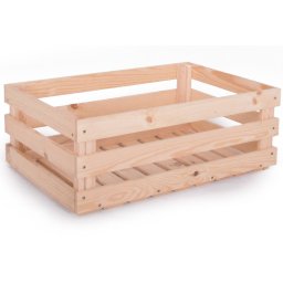 Rojaplast Apple box big - fából készült almatároló doboz, natúr