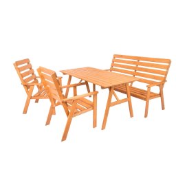 Rojaplast Sylva fenyőfából készült kerti bútor garnitúra, 150 cm