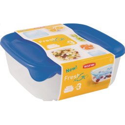 Curver Fresh&Go Set 0,25L+0,8L+1,7L műanyag ételtartó doboz készlet