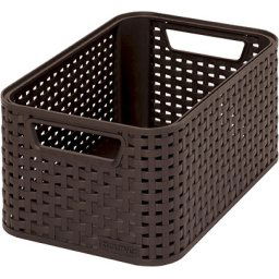 Curver Style "S" brown műanyag tároló kosár 6 L - 28,5 x 13 x 19,5 cm - sötétbarna