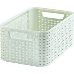Curver Style "S" cream műanyag tároló kosár 6 L - 28,5 x 13 x 19,5 cm - krém