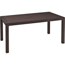 Keter melody polyrattan kerti asztal, 161 cm - barna