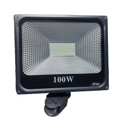 100W SMD LED mozgásérzékelős reflektor fényvető hideg fehér SLIM Szabadtéri spotlámpa IP66