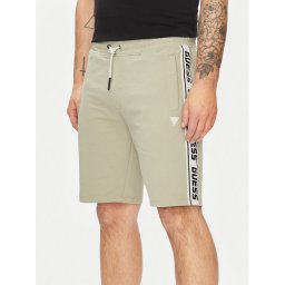Guess Szövet rövidnadrág Arlo Z2YD02 K6ZS1 Zöld Loose Fit