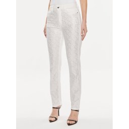 Guess Szövet nadrág Girly W4RA16 WFXDA Fehér Slim Fit